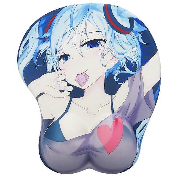 Sklisikker Musematte Wifu Musematte Anime Gaming Søt Morsom Musematte Med Gel Håndleddsstøtte Lilla Kanda Yu