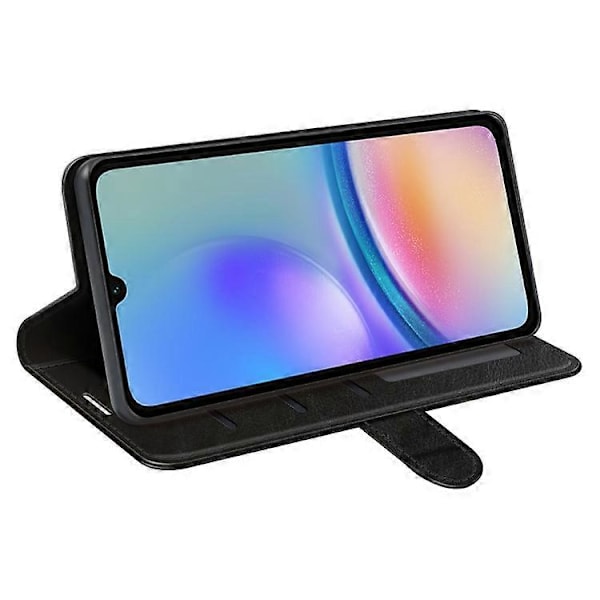 For Samsung Galaxy A05s R64 Tekstur Horisontal Flip Lær Mobiltelefon Deksel Black