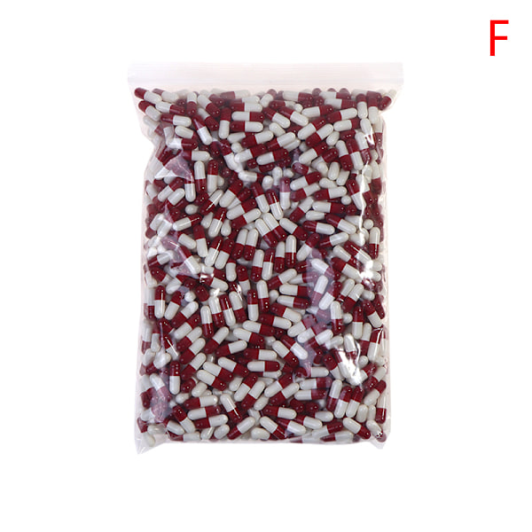 1000 stk 1# Tomme Gelatin Kapsler Størrelse Gel F F
