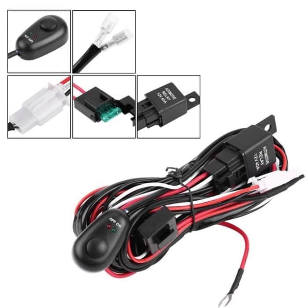 Lanqi 180W bilstrømbryter og ledningsnettsett for LED-lysstang (#1)