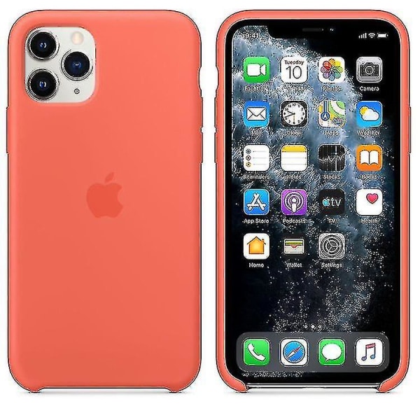 Apple Silicone Microfiber Cover Case Till Iphone 11 Pro - Furugrön PINK