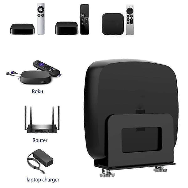 Justerbart väggfäste för TV-box & mediaspelare - Universell passform för streamingenheter Black