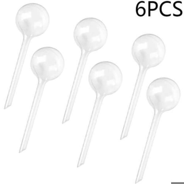 6 stk. vanningskuler for planter, automatisk vanning, klare kuler