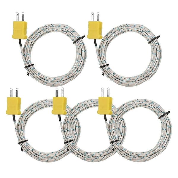 5 stycken 3 meter K-typ termoelement temperatursensor K-typ mätområde -50 till 400 Celsius