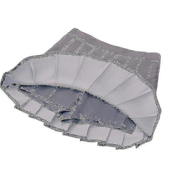 Bebetter Tyttöjen Korkeavyötäröinen Pliseerattu Vetoketjullinen Tenniksen Tyylisen Minihame Harmaa Grey 140cm 9-10 Years