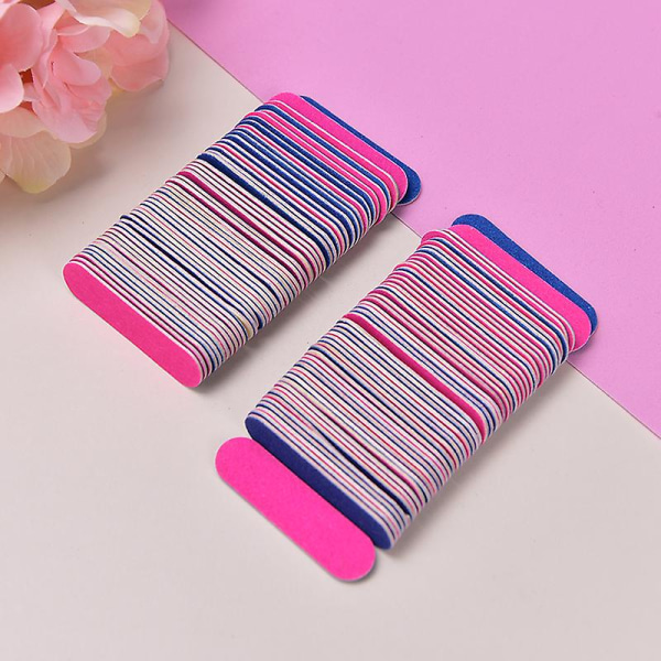 100 st mini nagelfilar Nail Engångs Nagelband Remover Buffers Nail Art Tools