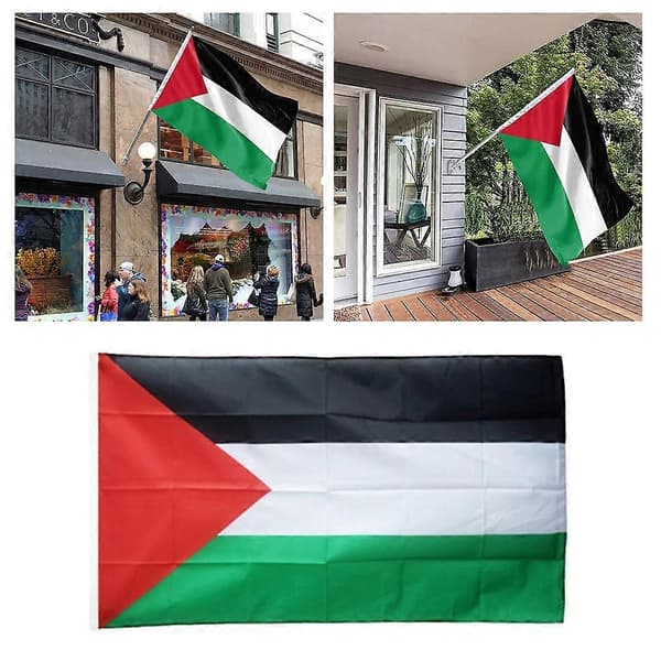 Palæstinas broderede flag af polyesterstof 90*150 cm