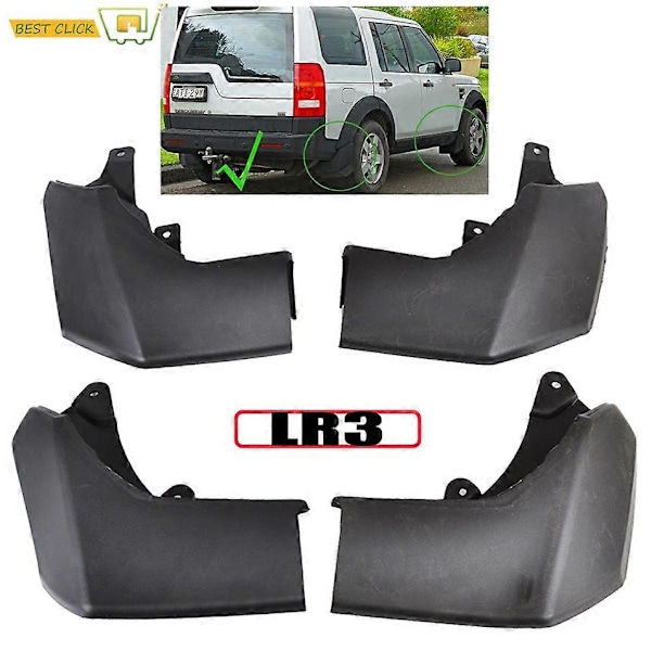 Skvettlapper foran og bak, tilbehør for Land Rover Discovery 3 2004 2005 2006 2007 2008 LR3, sprutbeskyttere, skjermer