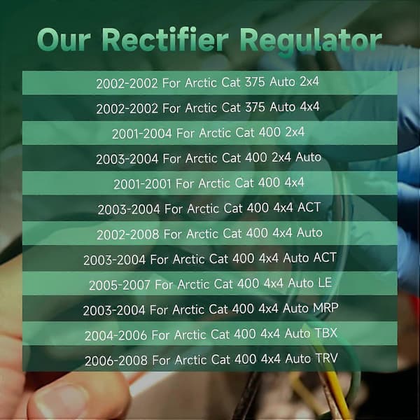 Front, venstre ensretter regulator 2001-2004 til Arctic Cat 400 2x4 2003-2004 til