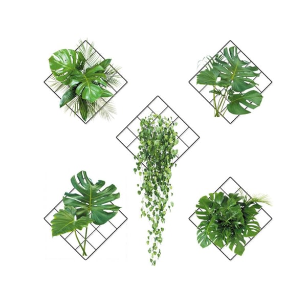 Väggdekaler för 3D gröna växter，Väggdekaler för gröna växter，Väggdekaler för blomvaser，För kök, sovrum, vardagsrum (A)