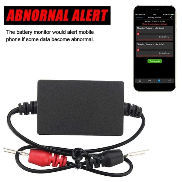 BM2 Battery Monitor Tester 12V Battery Monitor Bluetooth 4.0 Bilbatterianalysator Laddning Starttest Spänningstestare