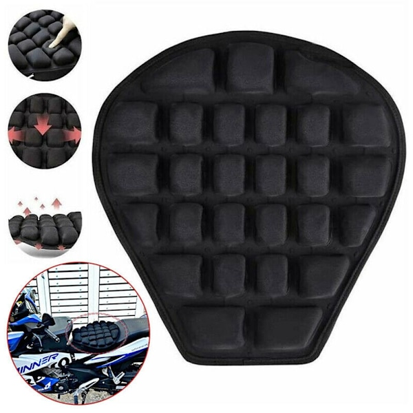 Motorcycle Seat Gel Seat Pad Motorcycle Cushion Black