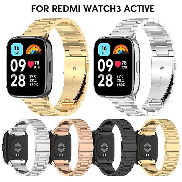 Pehmeä ja mukava ranneke RedMi Watch 3 Active/Lit -kellolle Rose gold