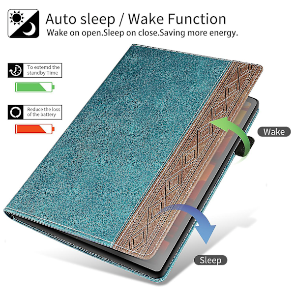 Business Style PU Läderfodral för iPad Mini 1/2/3/4/5, Auto Sleep/Wake Funktion, Fullständigt Skydd Foliofodral