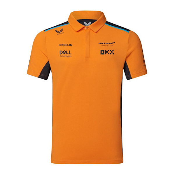 McLaren Ny F1 Racerdragt Gul Kortærmet Top Polo Shirt Team Mænds T-shirt L