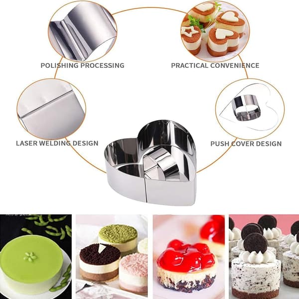 [KK] 7.5 cm Cake Ring Cake Mold, Dessert Mousse Mold (4 Molds)