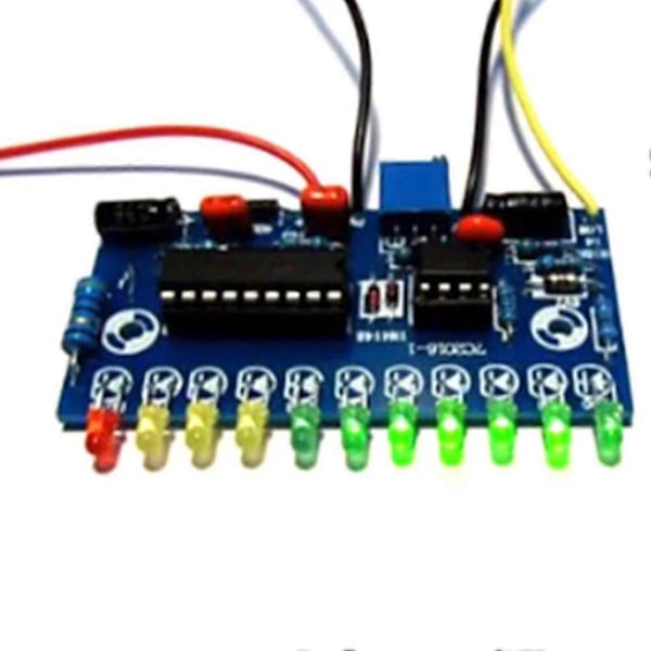 LM3915 10 LED Ljudnivåindikator DIY VU-mätare Förförstärkare Effektförstärkare Indikera