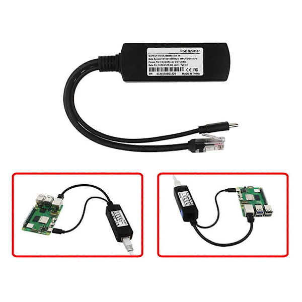 PoE-splitter för Raspberry Pi 5 för Raspberry Pi 5B