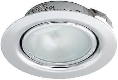Belysning 12v 20w halogen infälld downlight krom varmvit lågspänning (Driver krävs)