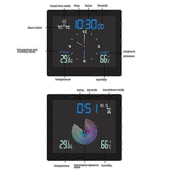 Badrum Vattentät Väggklocka Duschklockor Timer Digital Elektronisk Väggklocka Kök Toalett T