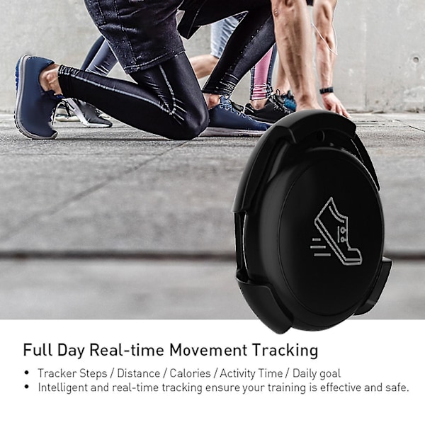 Intelligent skoutrustning stegräknare fitness skoutrustning stegräknare rekord, lätt, vattentät, hållbar, långvarigt batteri-Yvan [kk]