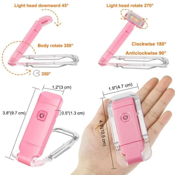 Leselampe - LED - Oppladbar - 2 lysmoduser - Dimbar lysstyrke - Moderne design