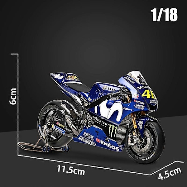 1/18 Ducati Desmosedici MotoGP 2018 Rossi 04# Moottoripyörämalli Leluauto Kokoelma Iskunvaimennin Maasto Autocycle Lelu Honda 93 with box
