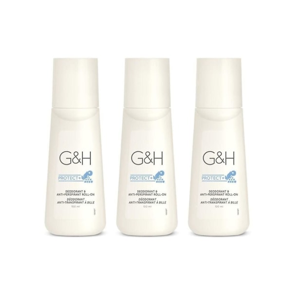 X 3 flaska G&H Protect+ Deodorant & Anti-Perspirant Roll-On storlek 100 ml.