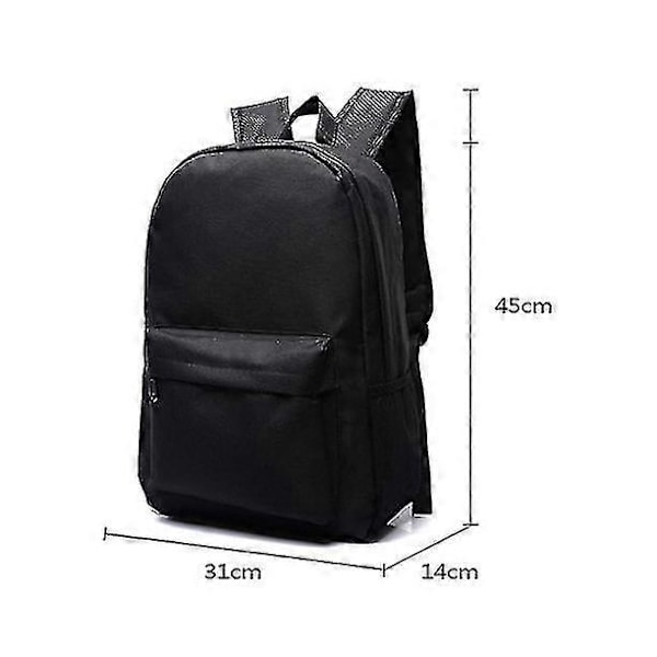 Ny Pokmon Rygsæk Lysende Skoletaske Til Drenge Piger Studerende Rejsetaske Vandtæt Slidstærk Mochilas Black