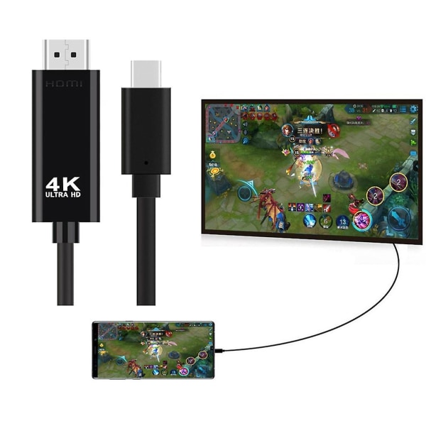 Typ-C till HDMI 4K Kabel HDTV TV Digital AV Adapter för Galaxy S9+ S8+