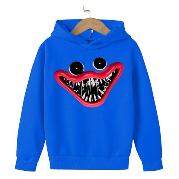 Kid Poppy Playtime Huggy Wuggy Hoodie Jakke Utendørs Vinter - Perfekt Mørk Blå Dark Blue 140cm