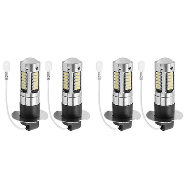 4 st H3 Super Bright LED Dimkörning DRL-lampor Kit 6000K Vit