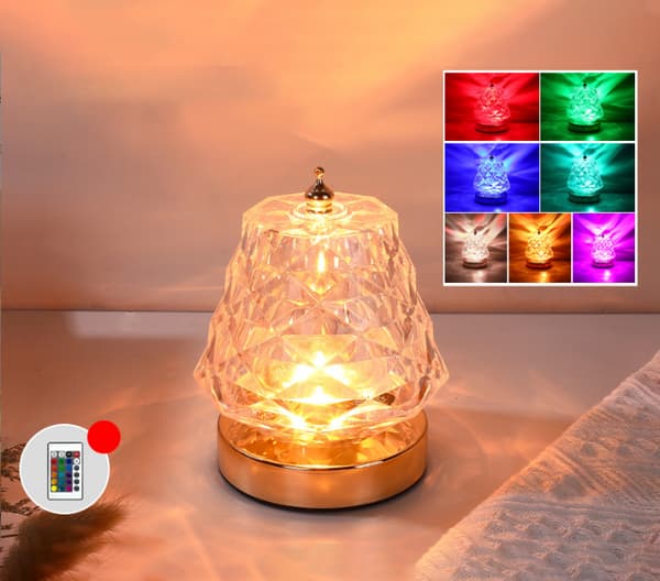 [KK] Touch Control Rose Crystal bordslampa