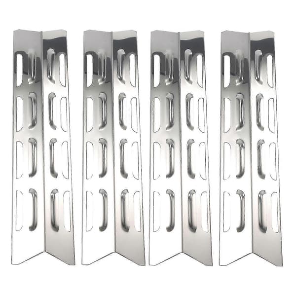 4 STK. Varmepladediffusor i rustfrit stål til gasgrill, Master Forge/Perfect Flame reservedele Silver