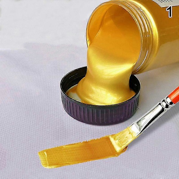 Vattentät 100ml Metallisk Akrylfärg - Guldfärg för Statyfärgning Gold
