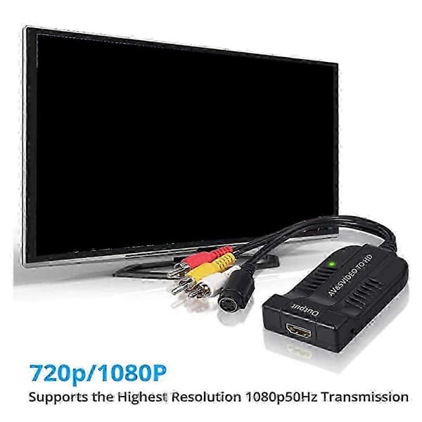 AV S-Video-HDMI-sovitin HDMI-lähdöllä
