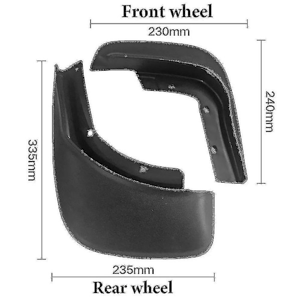 4x For- og bakskjermer for Volvo Xc60 2014 2015 2016 2017 - Skvettlapper