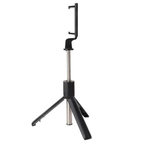2-i-1 Selfie Stick Stativ - LAT - K07 - Bluetooth Fjernkontroll - iOS/Android Kompatibel - Svart