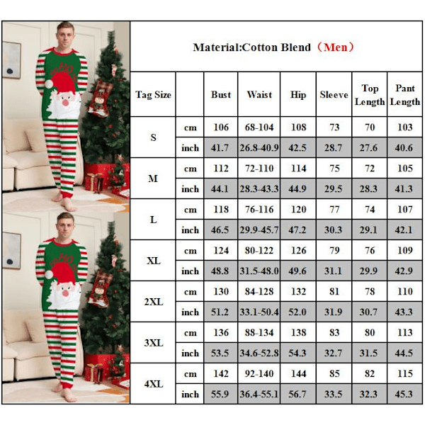 Perheen Joulupyjamat Aikuisten ja Lasten Yöpuvut Pjs-setti Isälle Dad 2XL