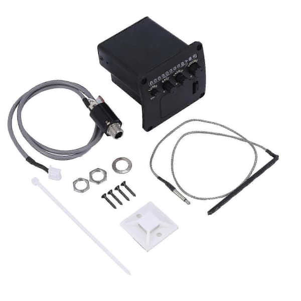 2-bands pickup EQ AEQ-2T Equalizer Akustisk gitarrbricka skruvsats för gitarr f54 Black