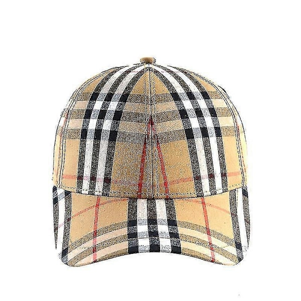 Ruudullinen brittityylinen tuulihattu rentoon katutyyliin, retro ruudullinen baseball-lippis, rento lippis, kirjallinen katutyyli ankan kielen lippis