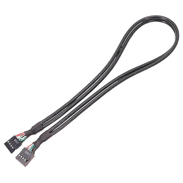 Bundkort USB 9PIN Hun til Hun Intern Kabel USB2.0 Internt Bundkort Header Kabel Black