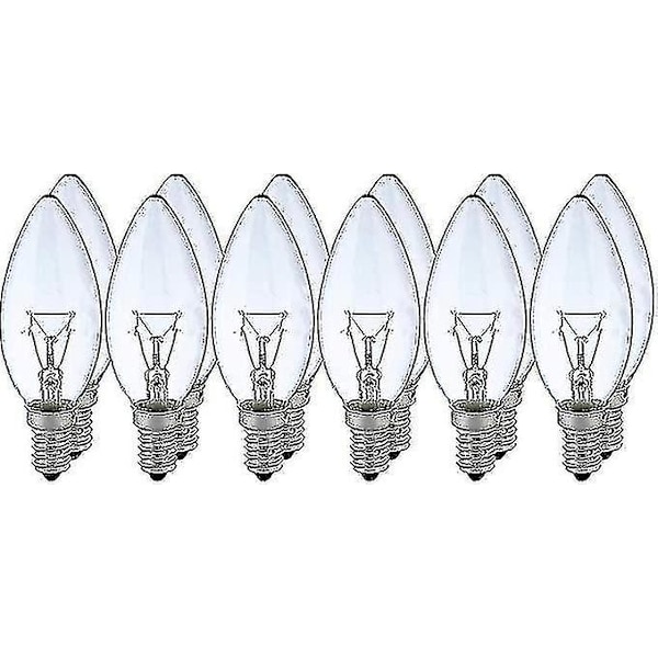 12x 40w E14 Bulb Clear White Classic bulb