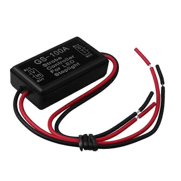 Flash Strobe Controller Bremselys Blinker Modul til Bil LED Bremsestoplys Lampe 12V black