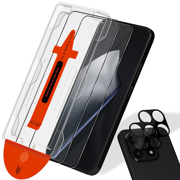 [KK]2-Pack Xiaomi 15T Pro Screen Protector & 2-Pack Lens Protector - Tempered Glass | [Automatic Installation] - Bubble-Free