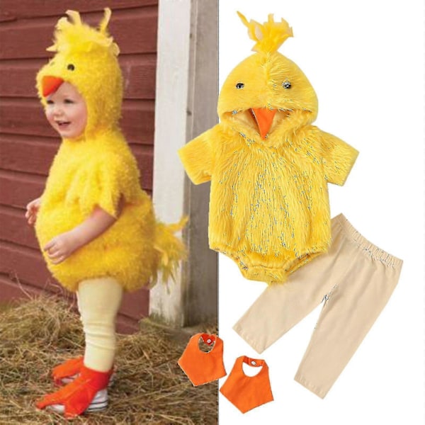 Kyllingekostume til småbørn, kyllingekostume til babyer og børn/YY 100CM