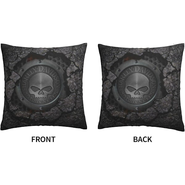 Pynteputetrekk Harley Davidson Varmt og Mykt Putetrekk for Dekorative Putetrekk i Seng Sofa Utendørspute (H-400) 45x45cm