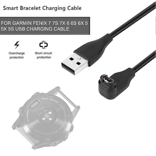 USB-opladerkabel til Garmin Fenix 6 / 6S / 6X Pro Sapphire