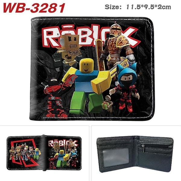 Roblox-lompakko Anime-lompakko Pelipainatus Kortti Puolitettava Kortti Laukku Miehille Ja Naisille Piirretty Kolikkolompakko2