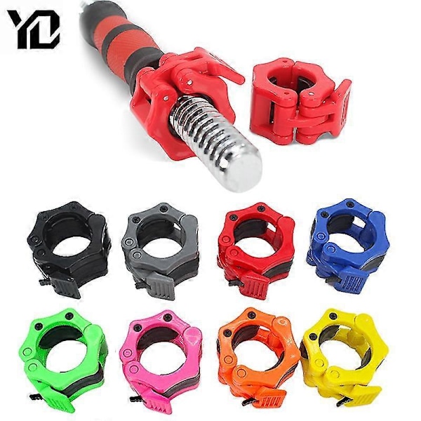 2 st/lot Skivstångslås 25mm 28mm 30mm 50mm Skivstångshylsor Clip Hantellås Viktlyft Skivstångsklämmor Fitness Kroppsbyggning Black-25mm